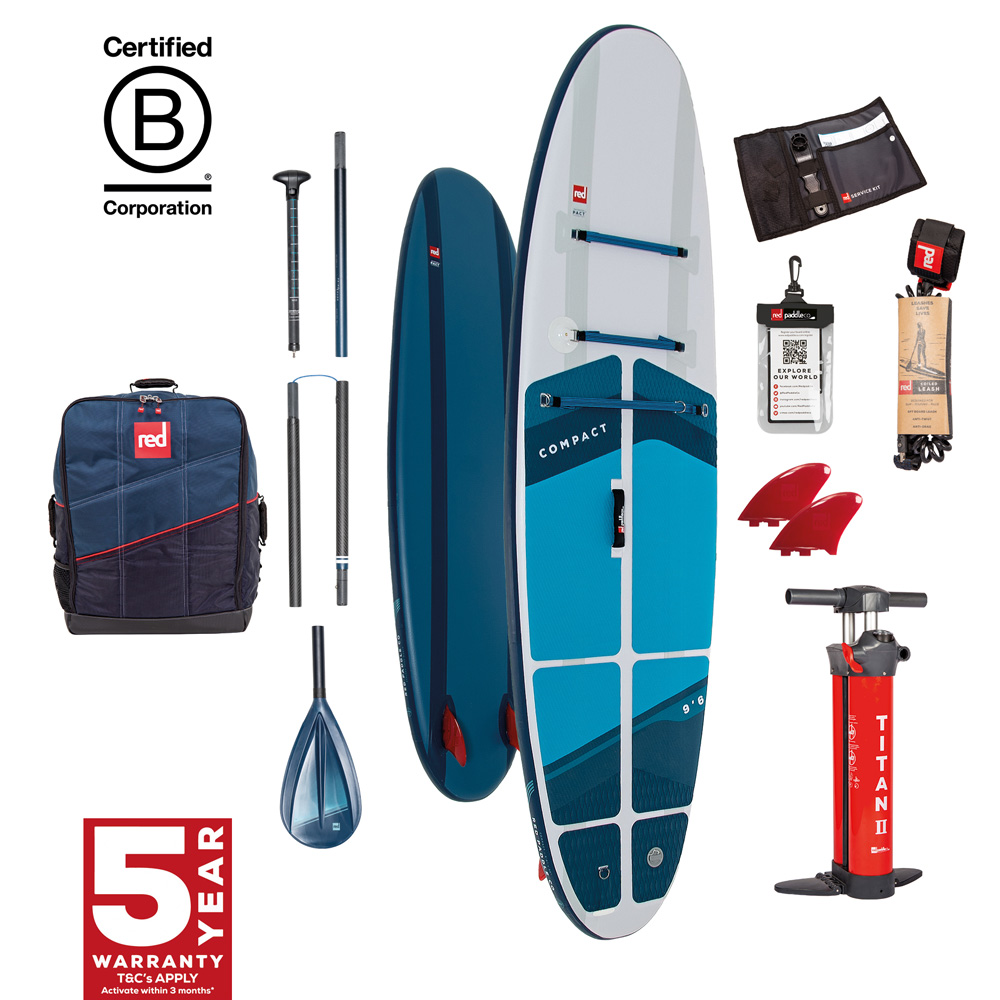 Compact 9.6 ensemble sup gonflable bleu