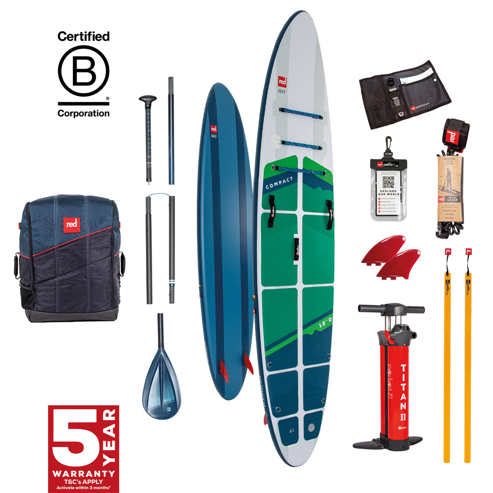 Compact 12.0 ensemble de sup gonflable vert