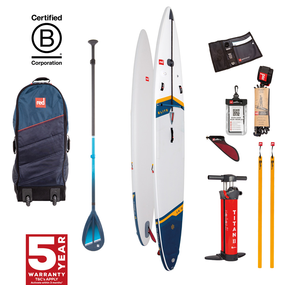 Elite 14.0 ensemble de sup gonflable blanc