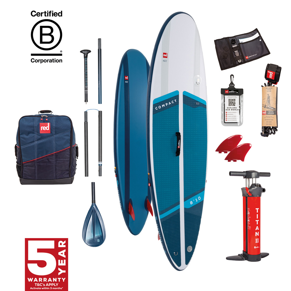 red paddle Compact 8.10 ensemble de sup gonflable bleu foto 1
