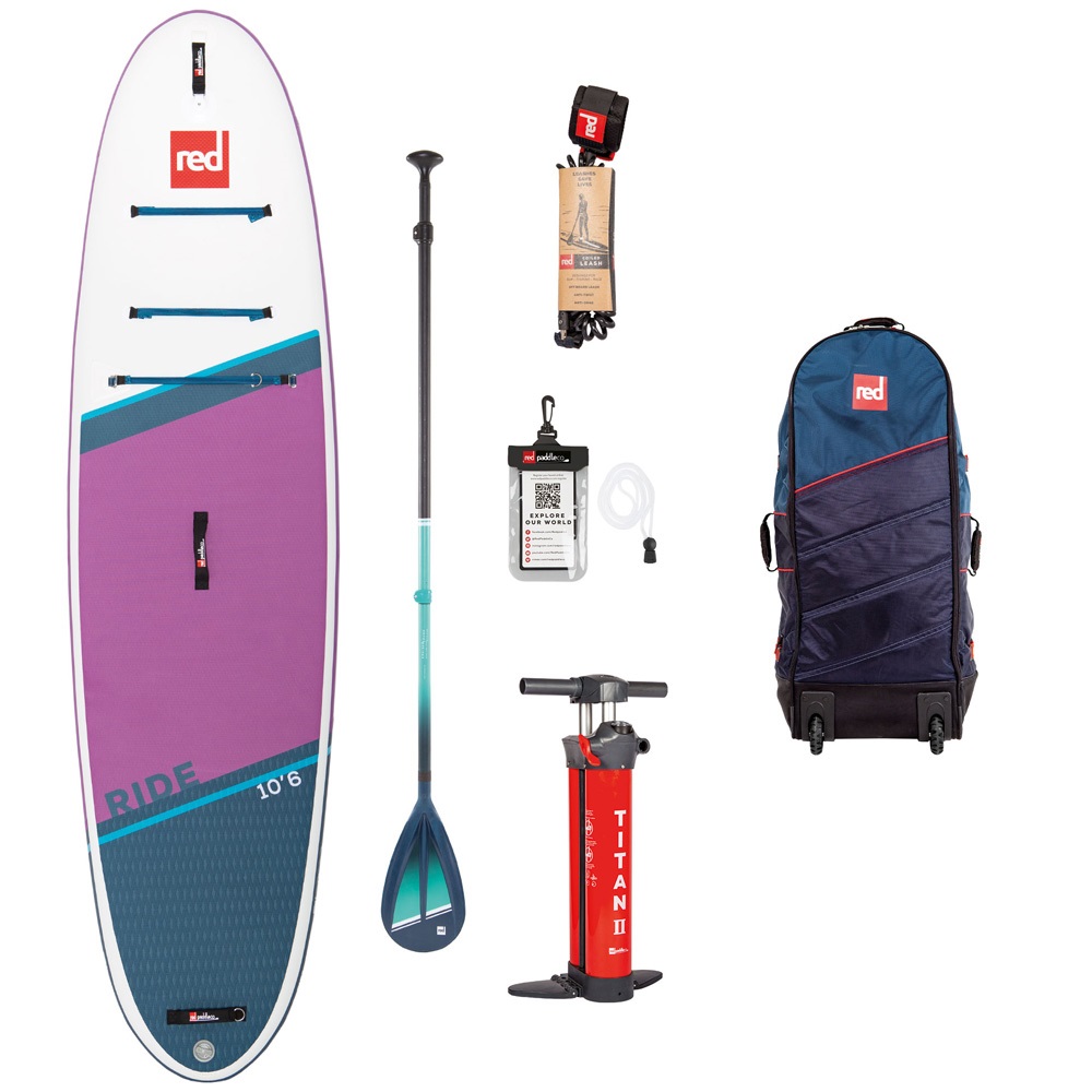 red paddle Ride CT 10.6 ensemble de sup gonflable violet foto 1
