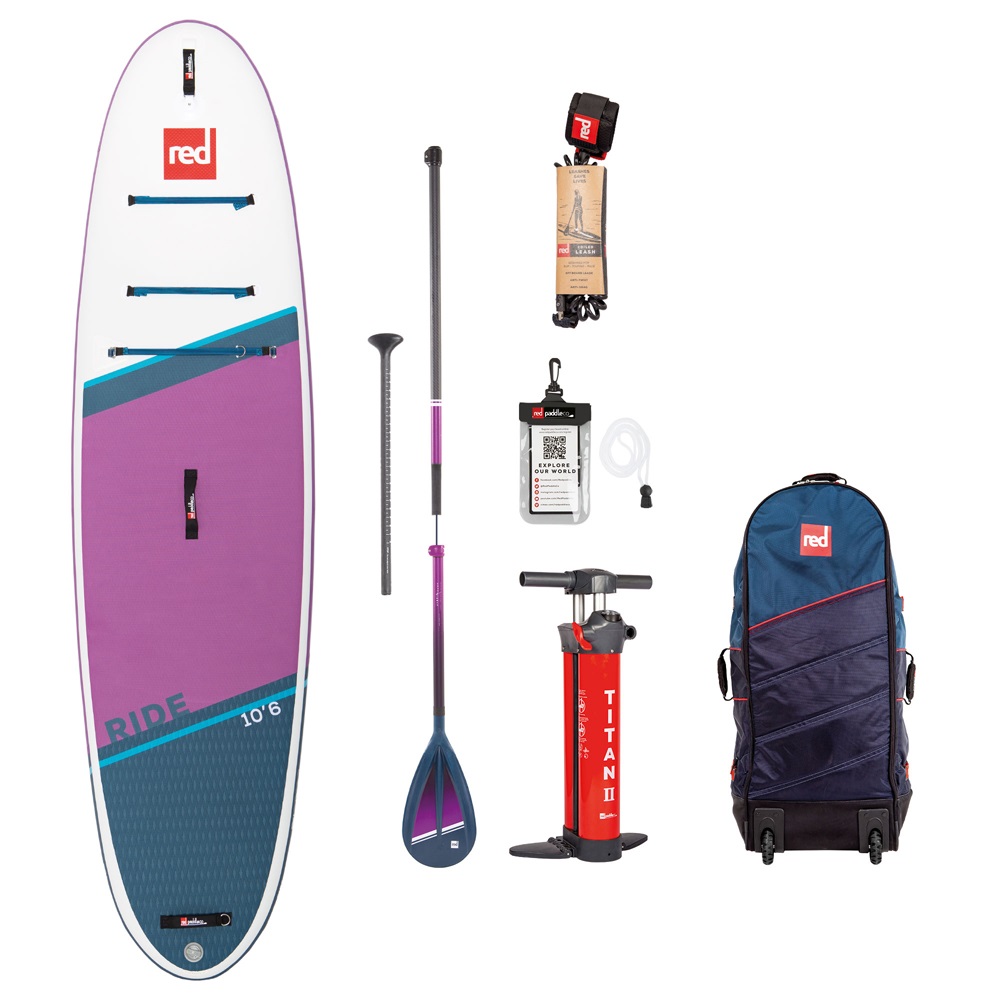 red paddle Ride HT 10.6 ensemble de sup gonflable violet foto 1