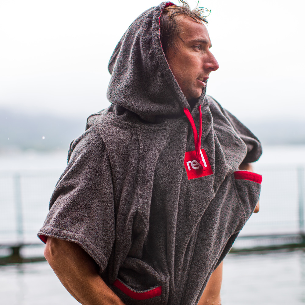 red paddle Luxury poncho gris 5
