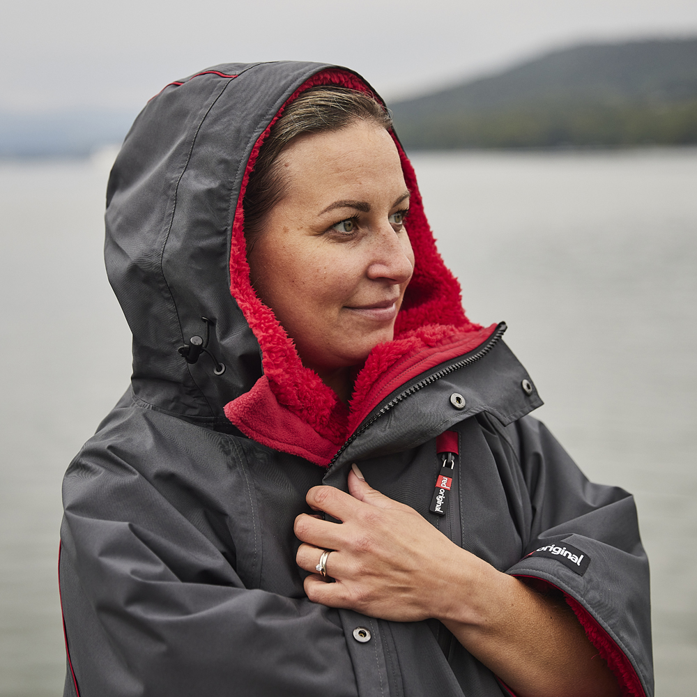 red paddle Pro Change poncho  à manche longues unisexe noir 3