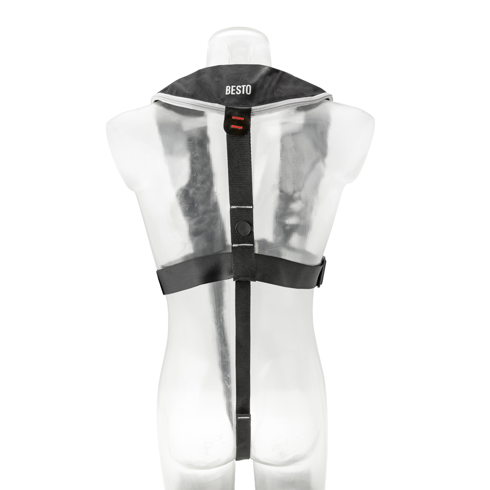 Besto Gilet de sauvetage automatique Comfort fit 180N mh noir/gris 3