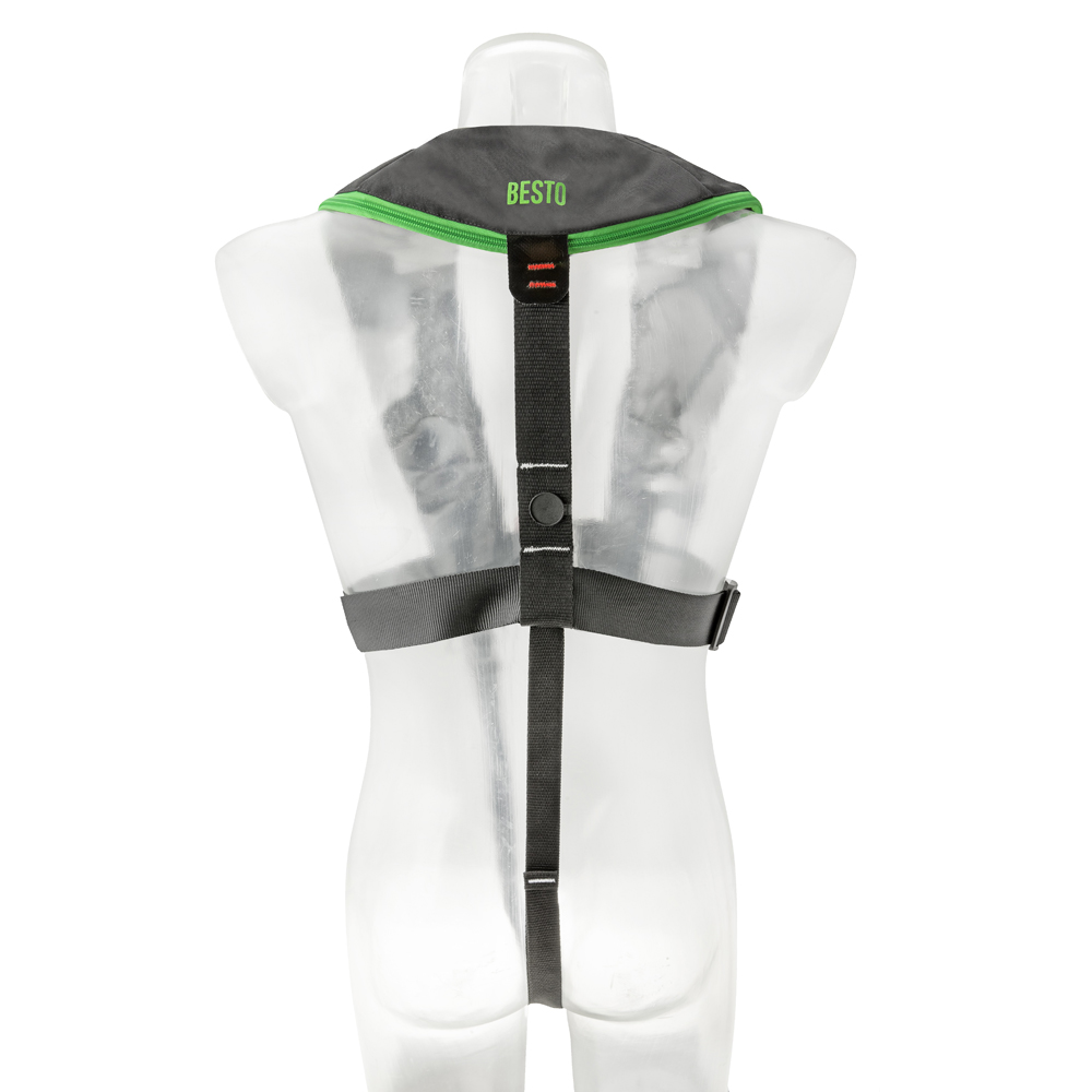 Besto Gilet de sauvetage automatique confort fit 180N mh noir/vert 3