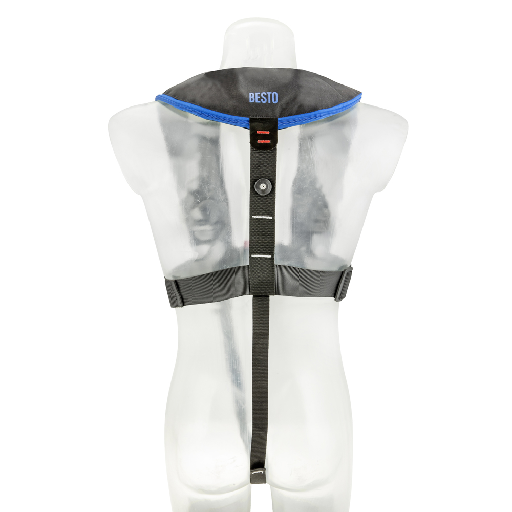 Besto Gilet de sauvetage automatique Comfort fit 180N mh noir/bleu 3