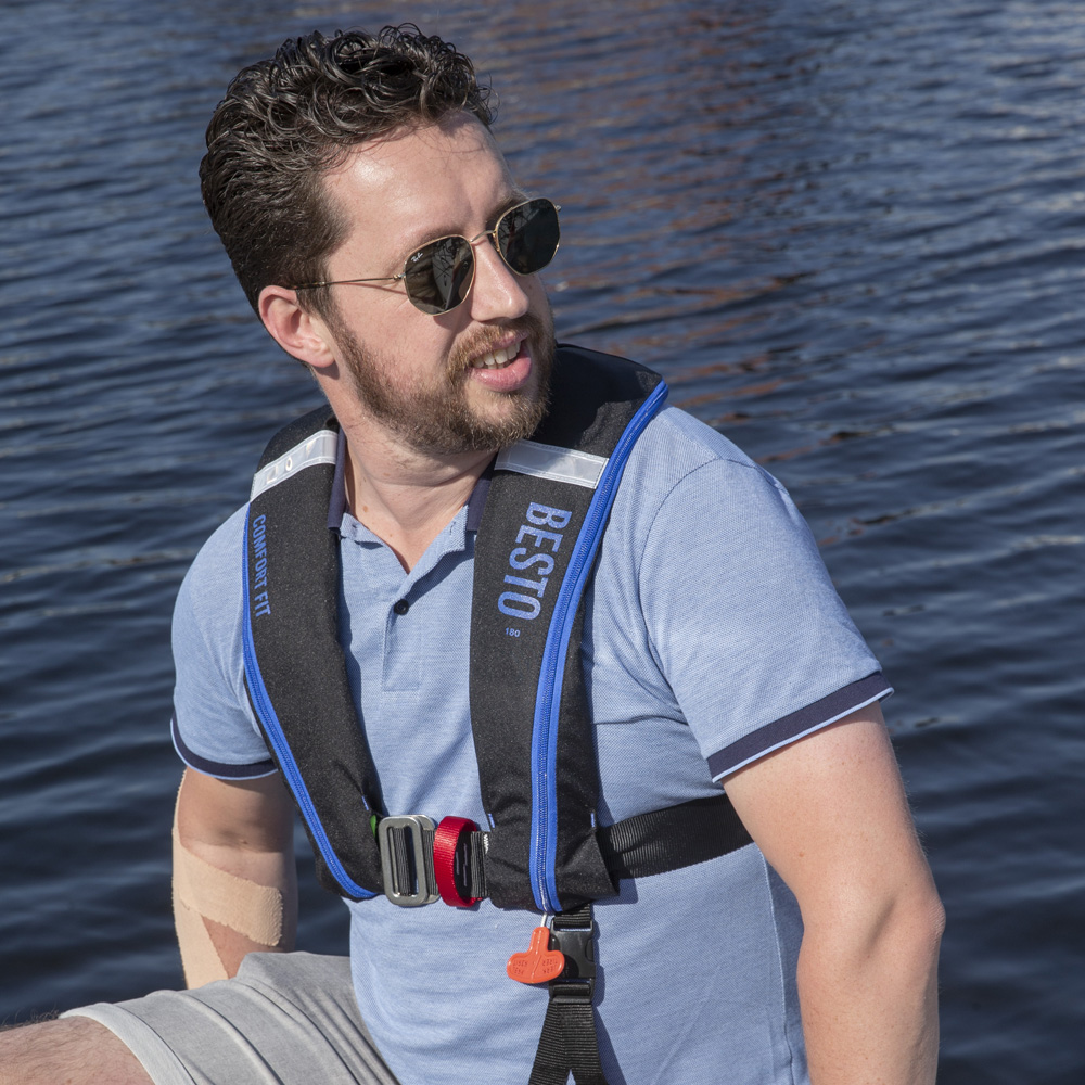 Besto Gilet de sauvetage automatique Comfort fit 180N mh noir/bleu 4