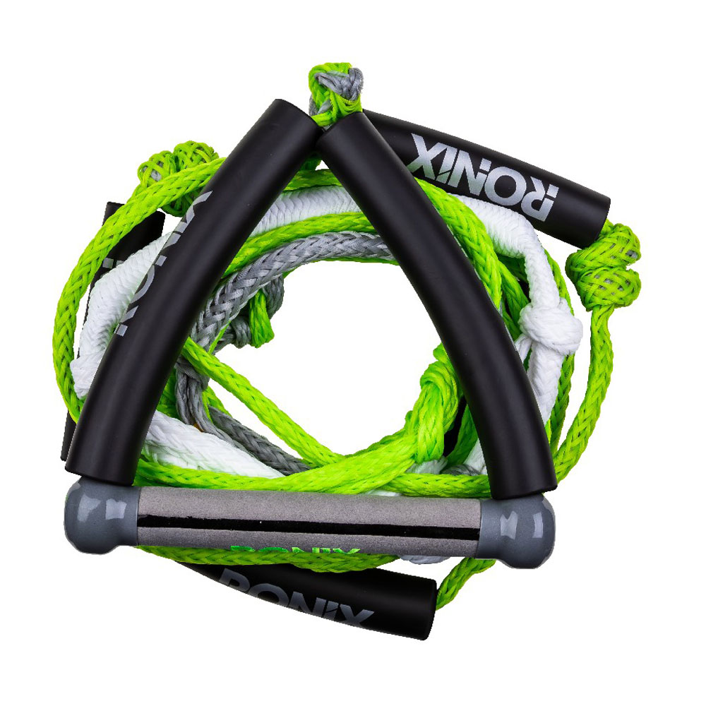 Bungee w/10'' palonnier w/25ft corde de wakesurf verte