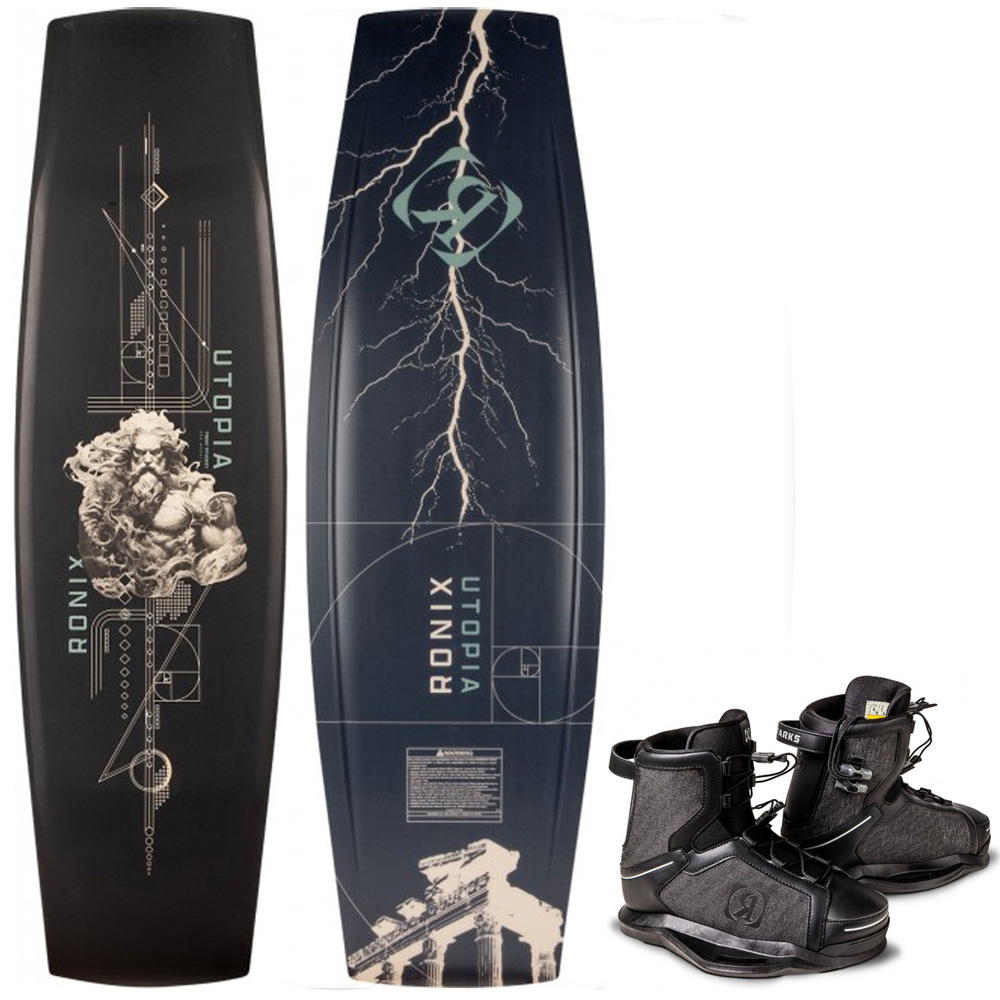 Utopia 147 cm ensemble de wakeboard avec chausses Parks