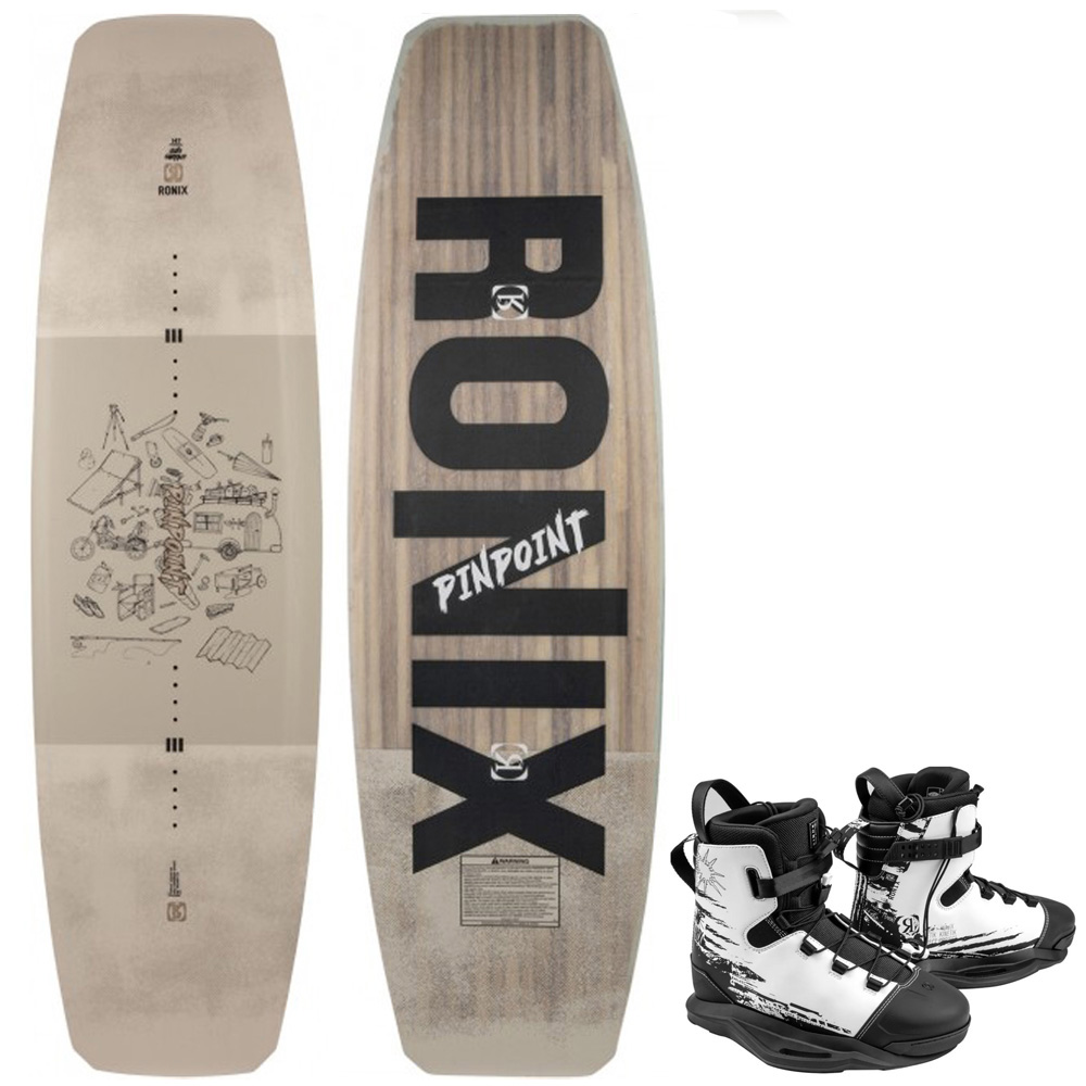 Pinpoint 152 cm ensemble de wakeboard avec chausses Kinetik