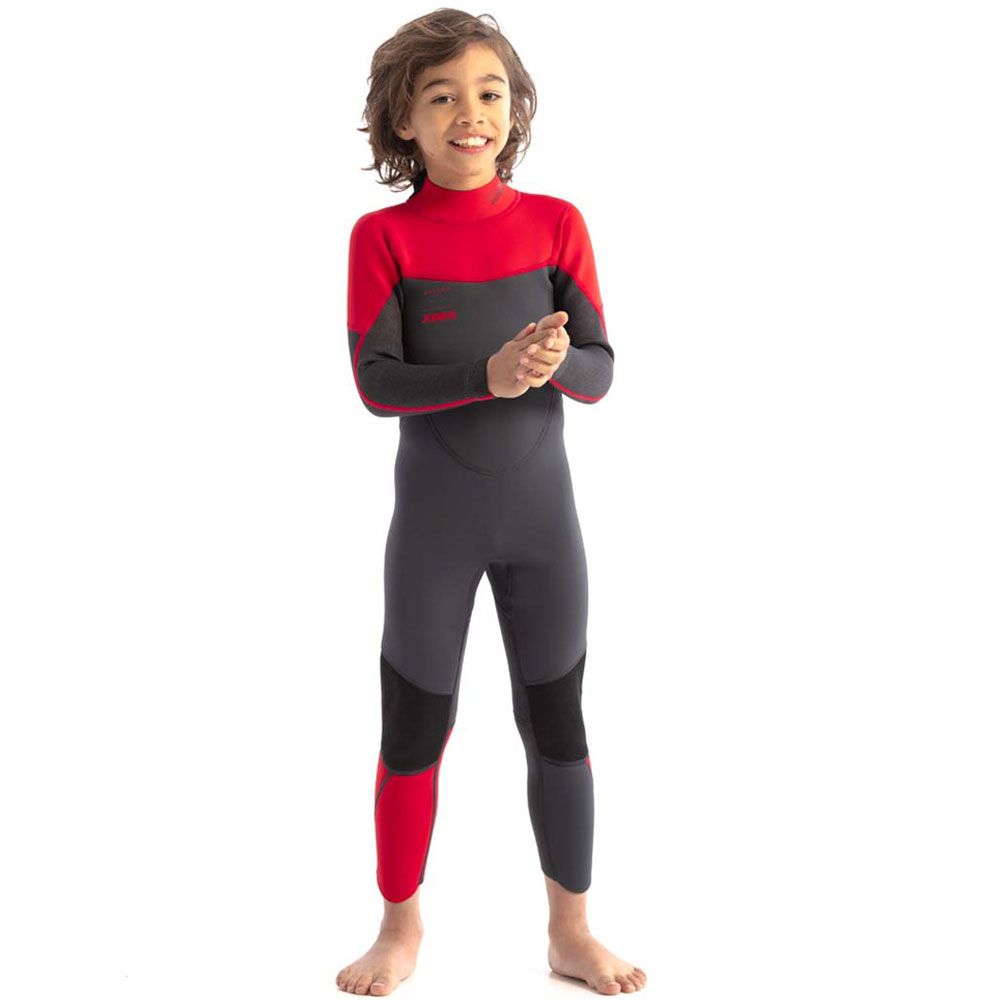 Boston 3/2mm combinaison enfant rouge