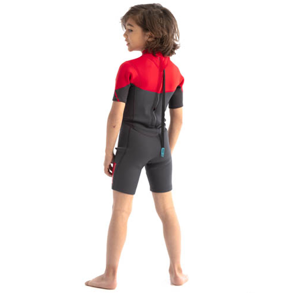 Boston 2mm combinaison shorty enfant rouge