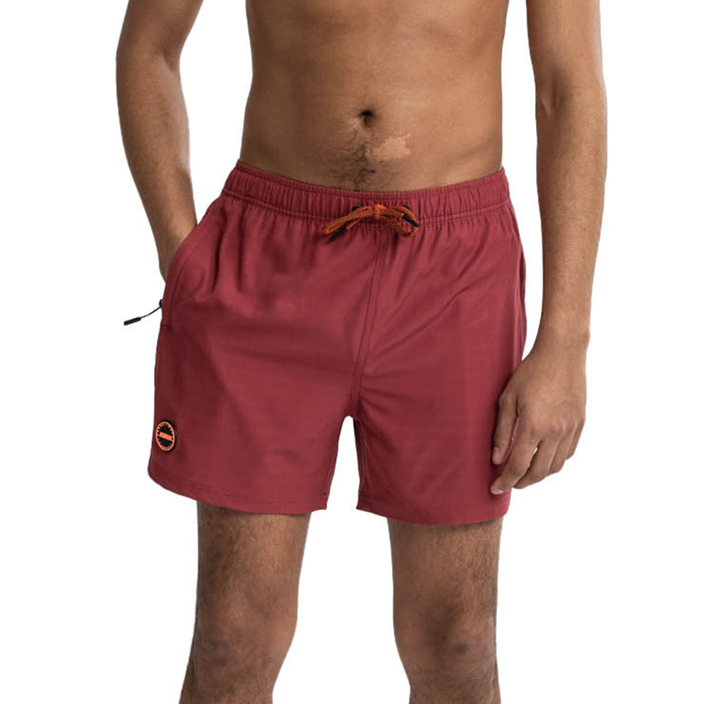 short de bain homme rouge bourgogne