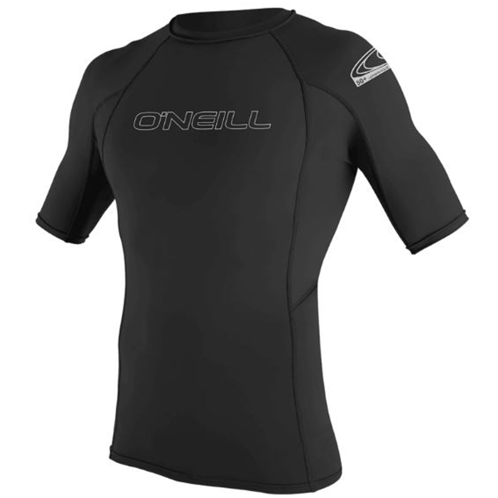 maillot de bain à manches courtes pour hommes noir