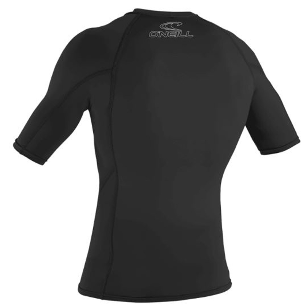 maillot de bain à manches courtes pour hommes noir