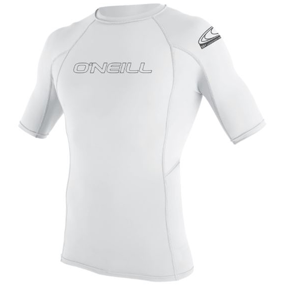 Oneill l'homme blanc à manches courtes rash guard foto 1