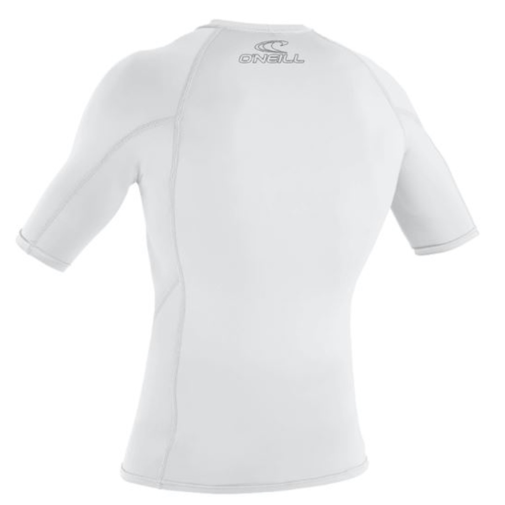 Oneill l'homme blanc à manches courtes rash guard 2