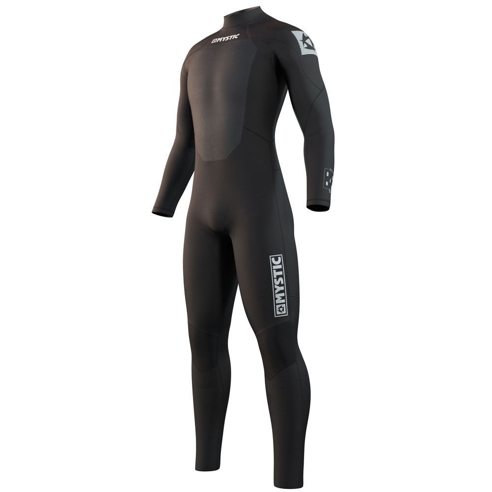 Mystic Brand fullsuit 3/2mm Flatlock homme noir fermeture éclair dos foto 1