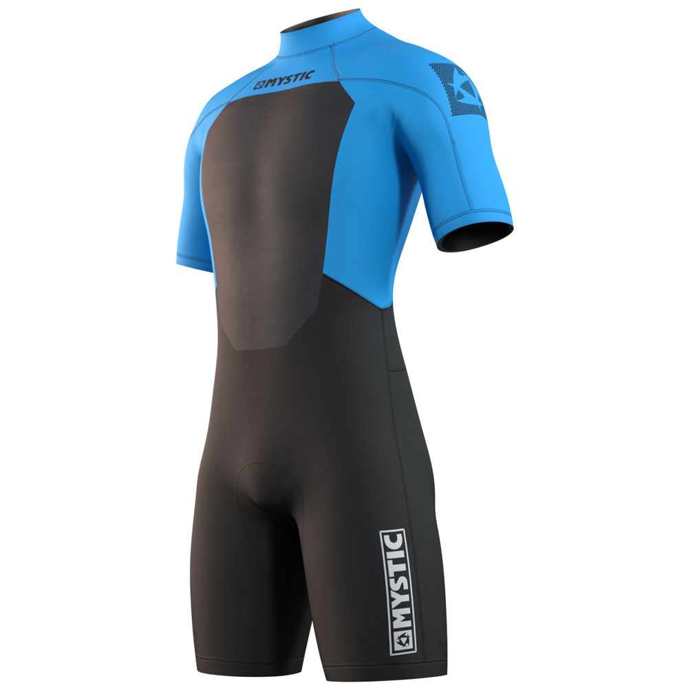 Mystic Brand Shorty 3/2mm Flatlock bleu fermeture dos combinaison homme foto 1