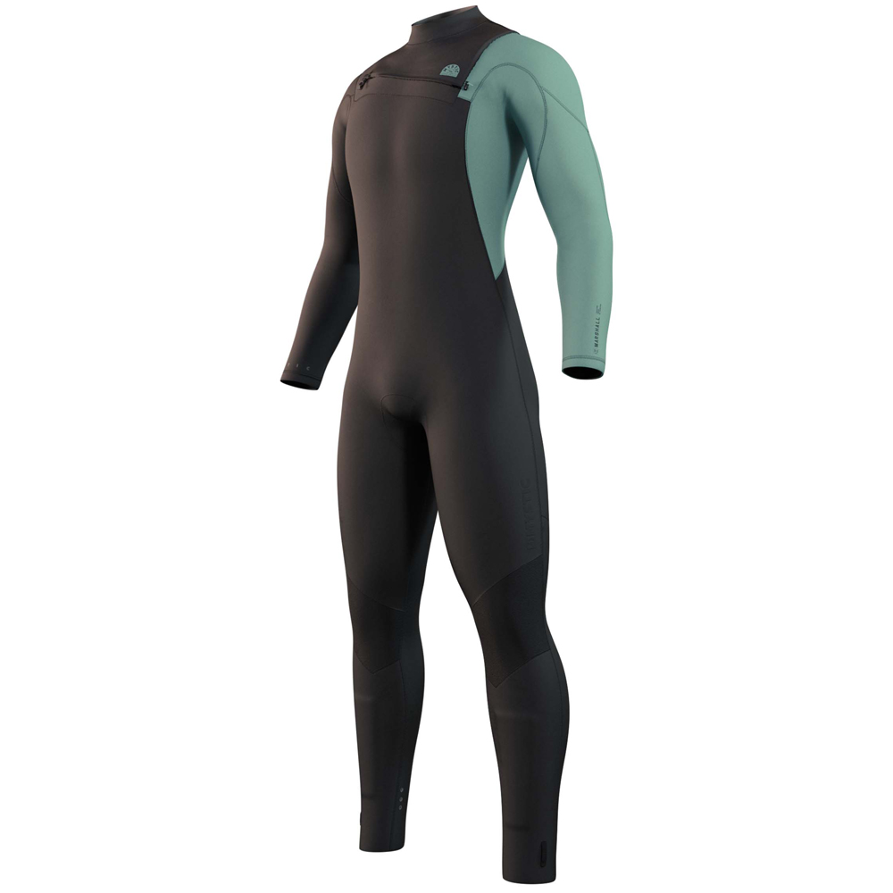 Mystic Marshall fullsuit 4/3 mm homme fermeture buste noir/vert foto 1