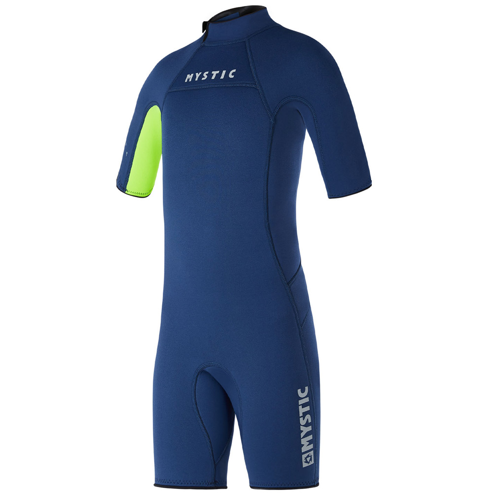 Mystic Star Shorty 3/2mm Flatlock enfant fermeture dos bleu nuit foto 1