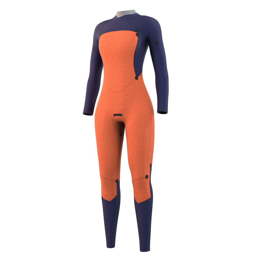 Mystic Dazzled fullsuit 5/3mm femme double fermeture bleu nuit 3