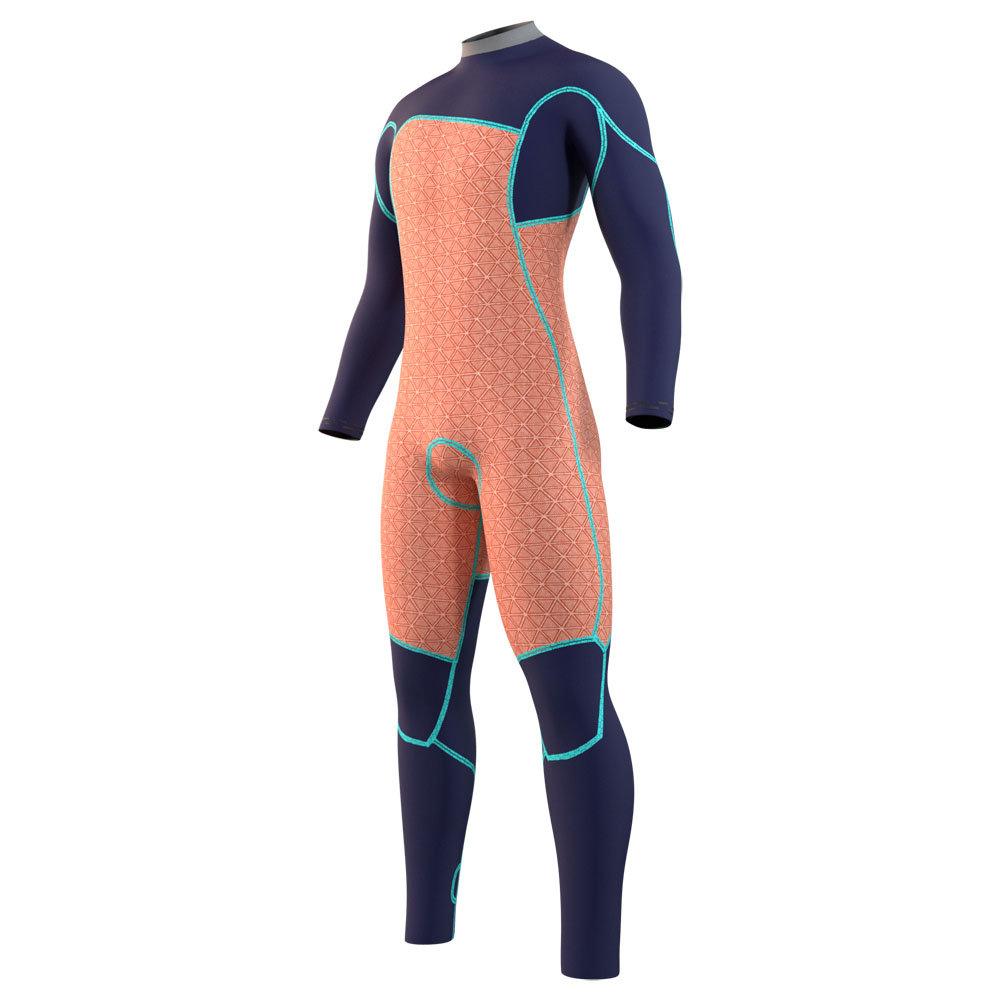 Mystic Majestic fullsuit combinaison homme 4/3mm fermeture avant bleu marine 3