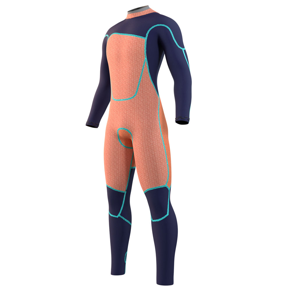 Mystic Majestic fullsuit combinaison homme 5/4mm fermeture dos bleu marine 3