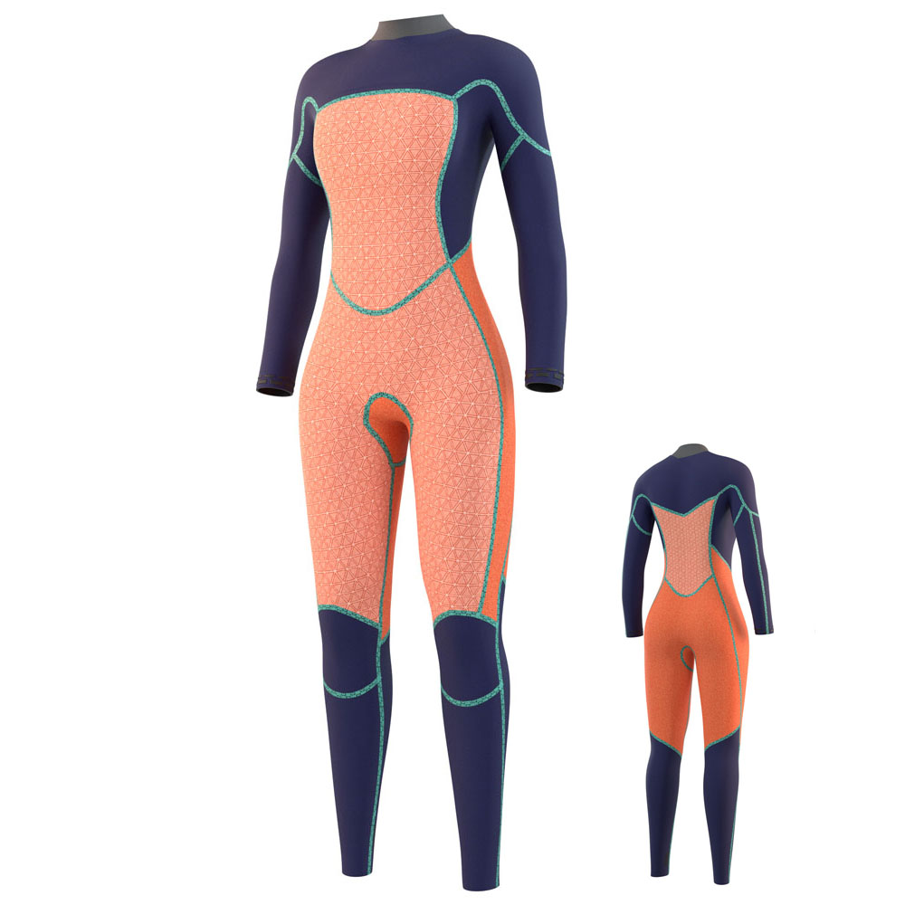 Mystic Jayde fullsuit combinaison femme 5/4mm double fermeture avant bleu marine 4