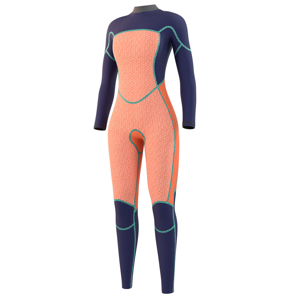 Mystic Jayde fullsuit combinaison femme 3/2mm double fermeture avant bleu marine 3