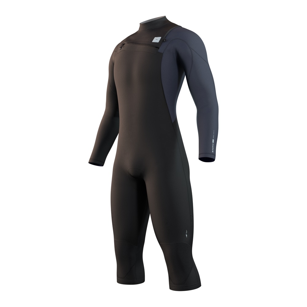 Mystic Marshall Longarm Shortleg 4/3mm homme noir fermeture avant foto 1