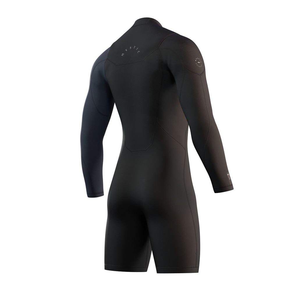 Mystic Marshall Longarm Shorty 3/2mm homme noir fermeture avant 2