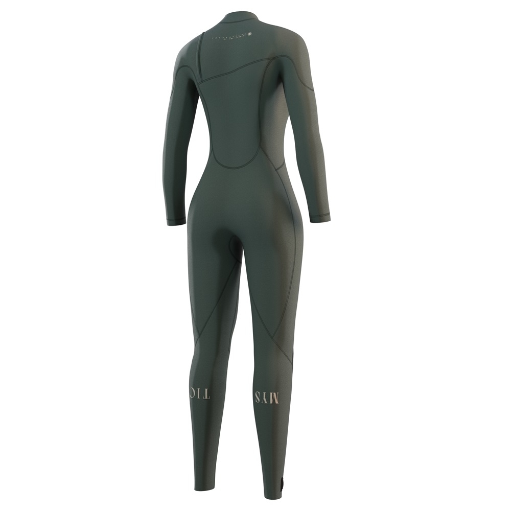 Mystic The One fullsuit wetsuit 4/3mm Zipfree femme vert olive 2