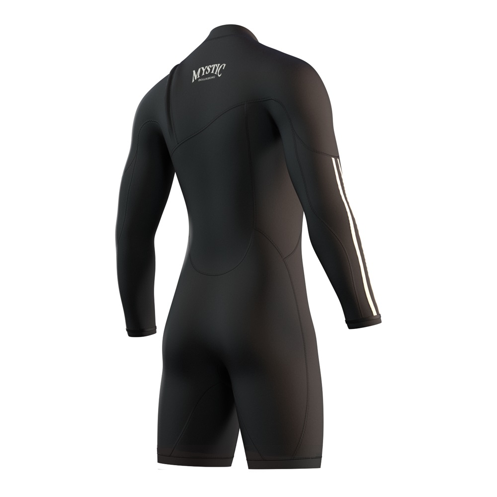 Mystic The One Longarm Shorty 3/2mm combinaison homme zipfree noir 2