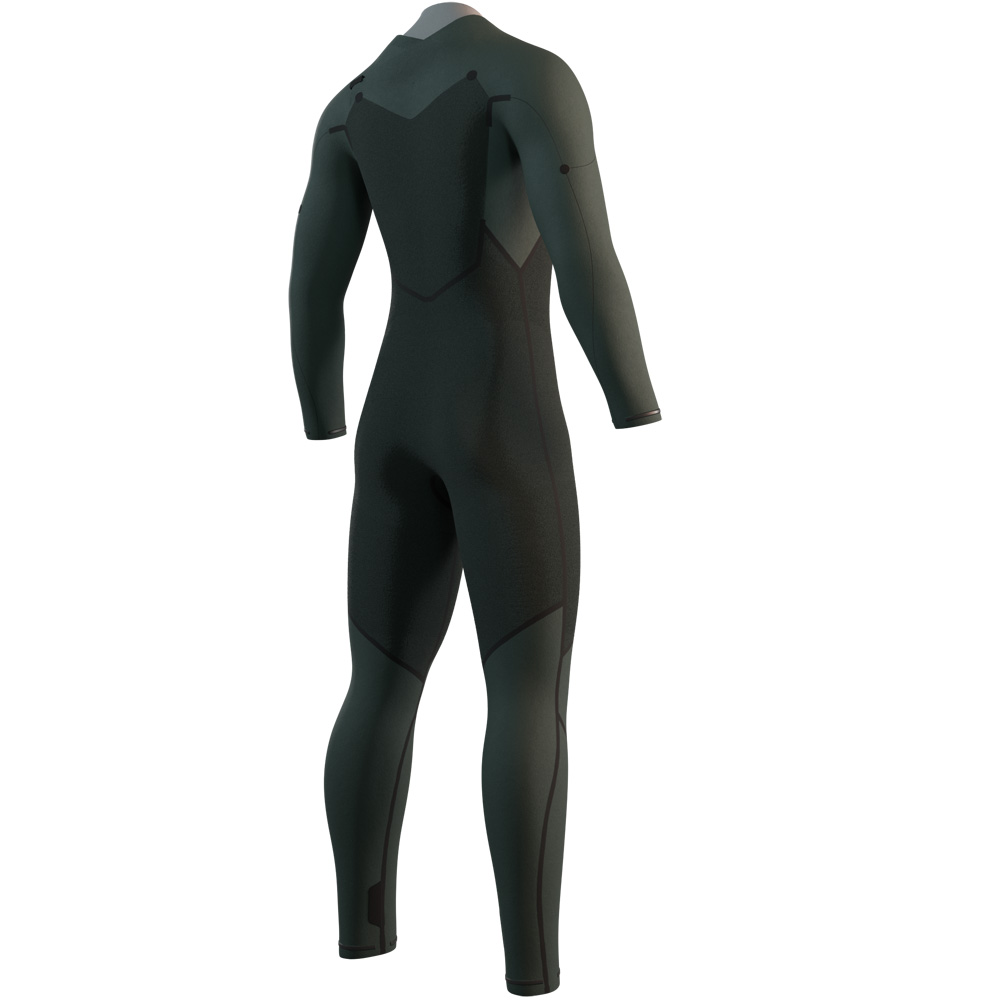 Mystic Motion Fullsuit 4/3mm combinaison homme beige avec fermeture avant 4