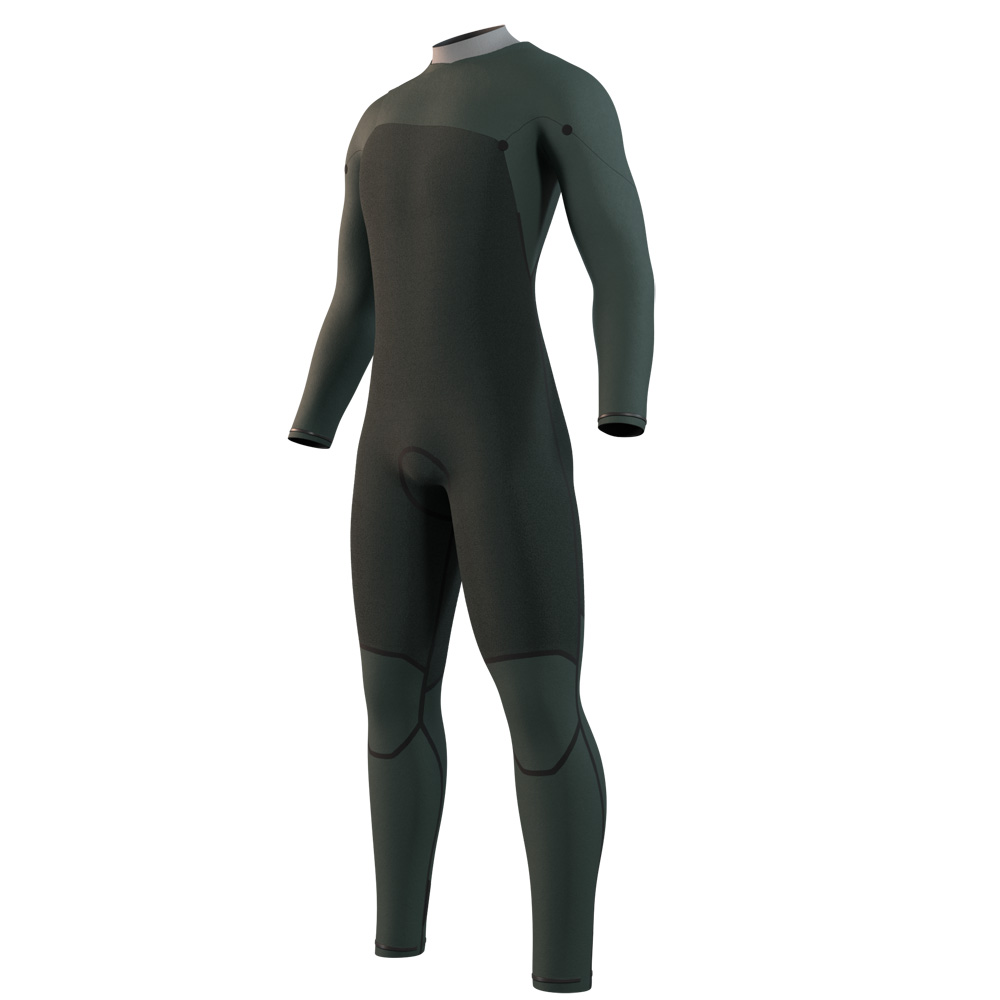 Mystic Motion Fullsuit 3/2mm combinaison homme noire avec fermeture avant 3