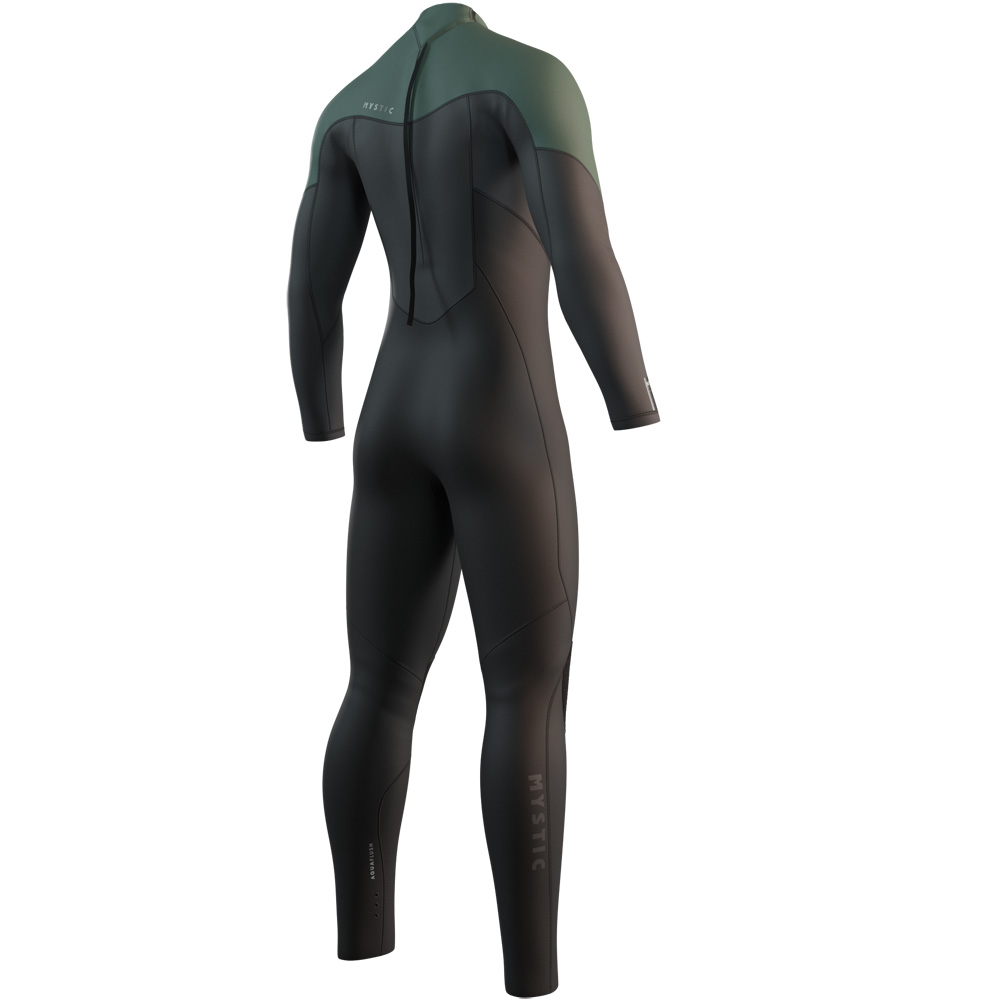 Mystic Star Fullsuit 4/3mm combinaison homme verte avec fermeture dorsale 2