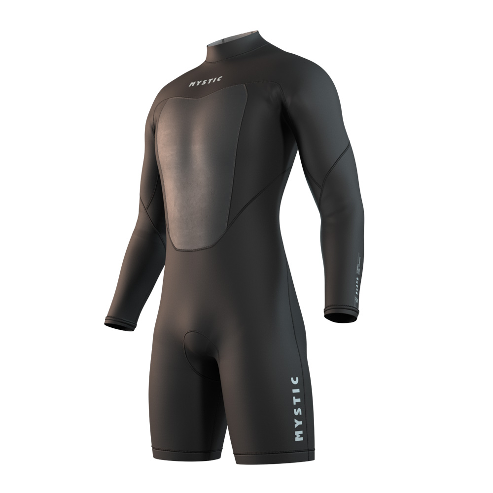 Brand Longarm Shorty 3/2mm combinaison homme noire avec fermeture dorsale