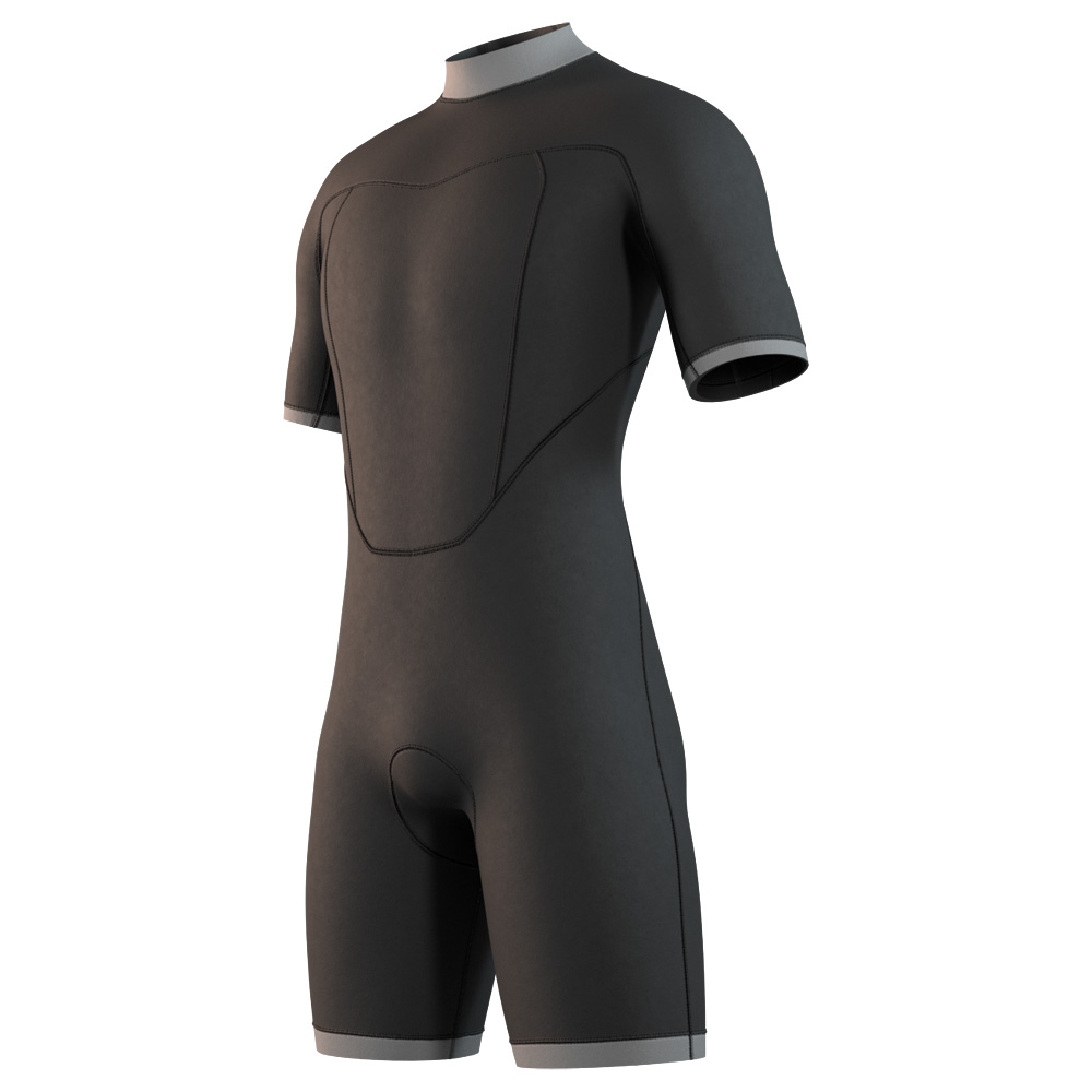 Mystic Brand Shorty 3/2mm combinaison homme noire avec fermeture dorsale 3