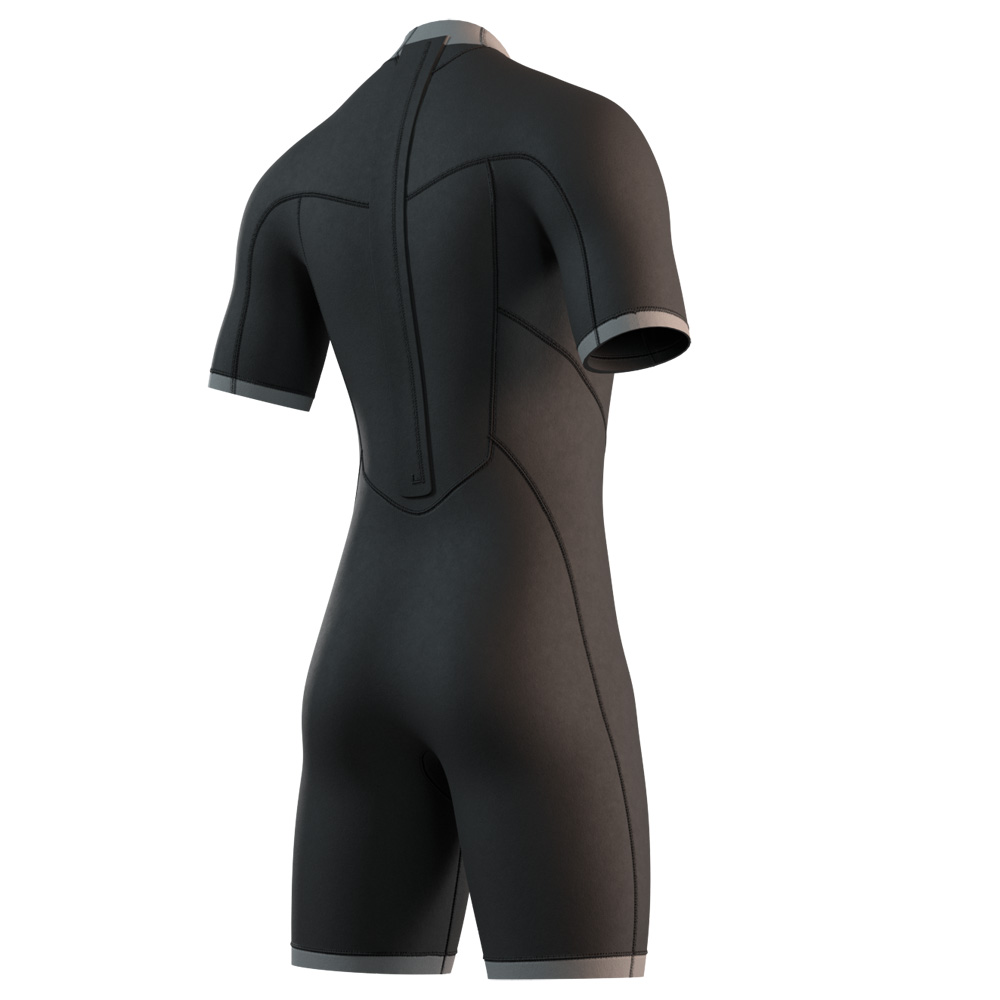 Mystic Brand Shorty 3/2mm combinaison homme noire avec fermeture dorsale 4