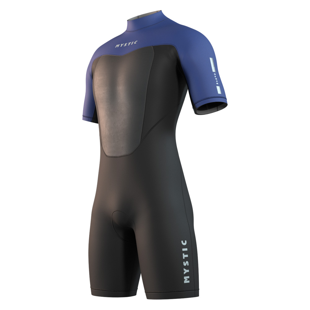 Brand Shorty 3/2mm combinaison homme bleue avec fermeture dorsale