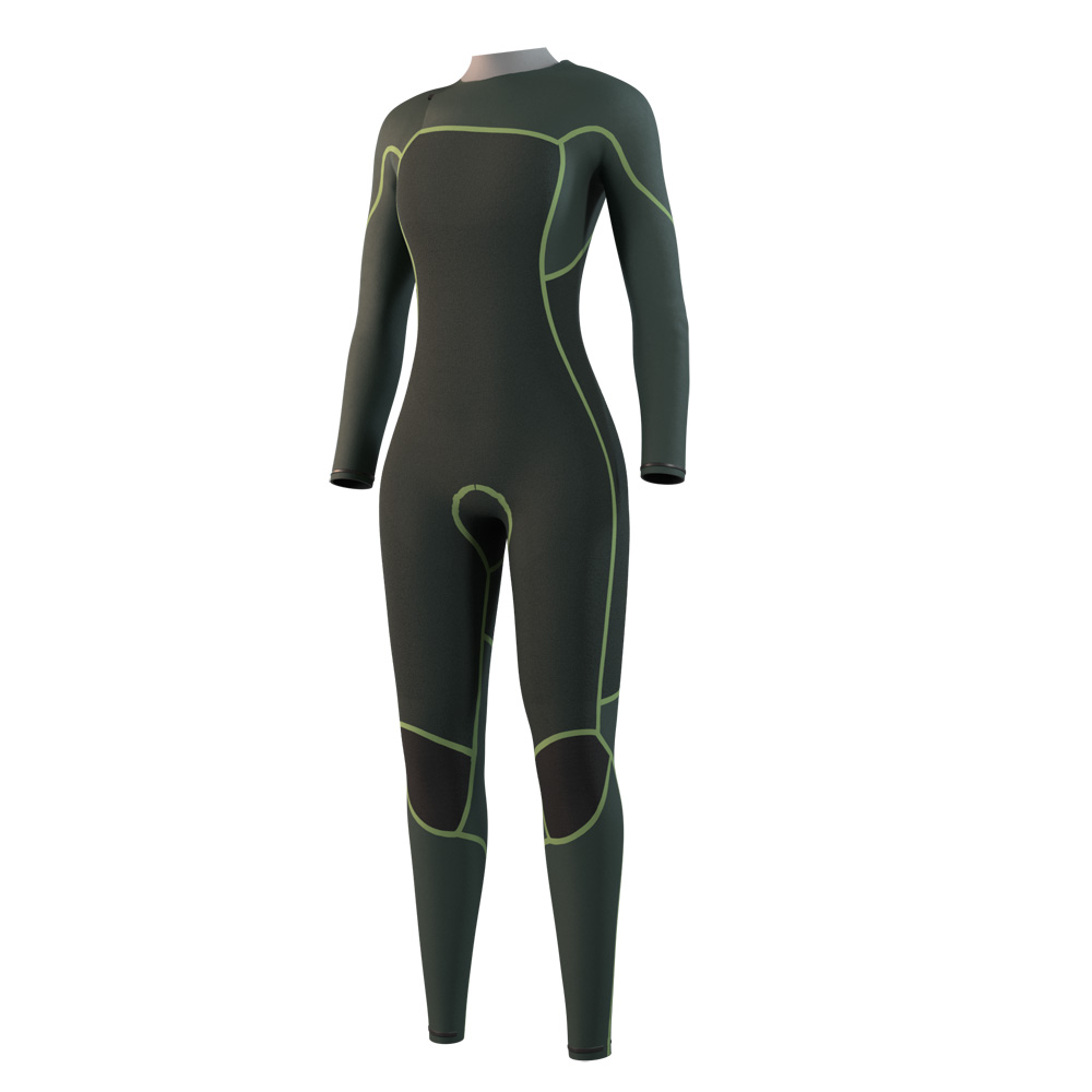 Mystic Evolve Fullsuit 3/2mm combinaison femme noire avec fermeture avant 3