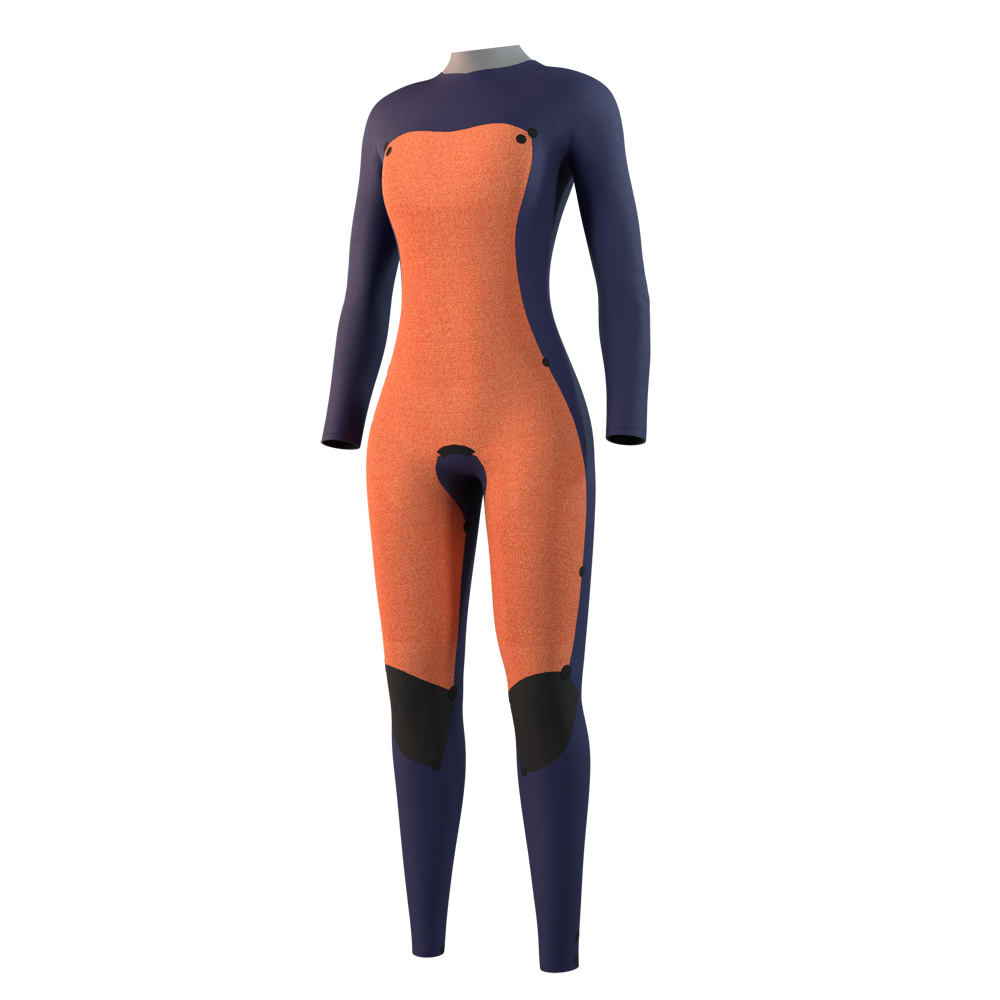 Mystic Star Fullsuit 5/3mm combinaison femme noire avec double fermeture avant 3