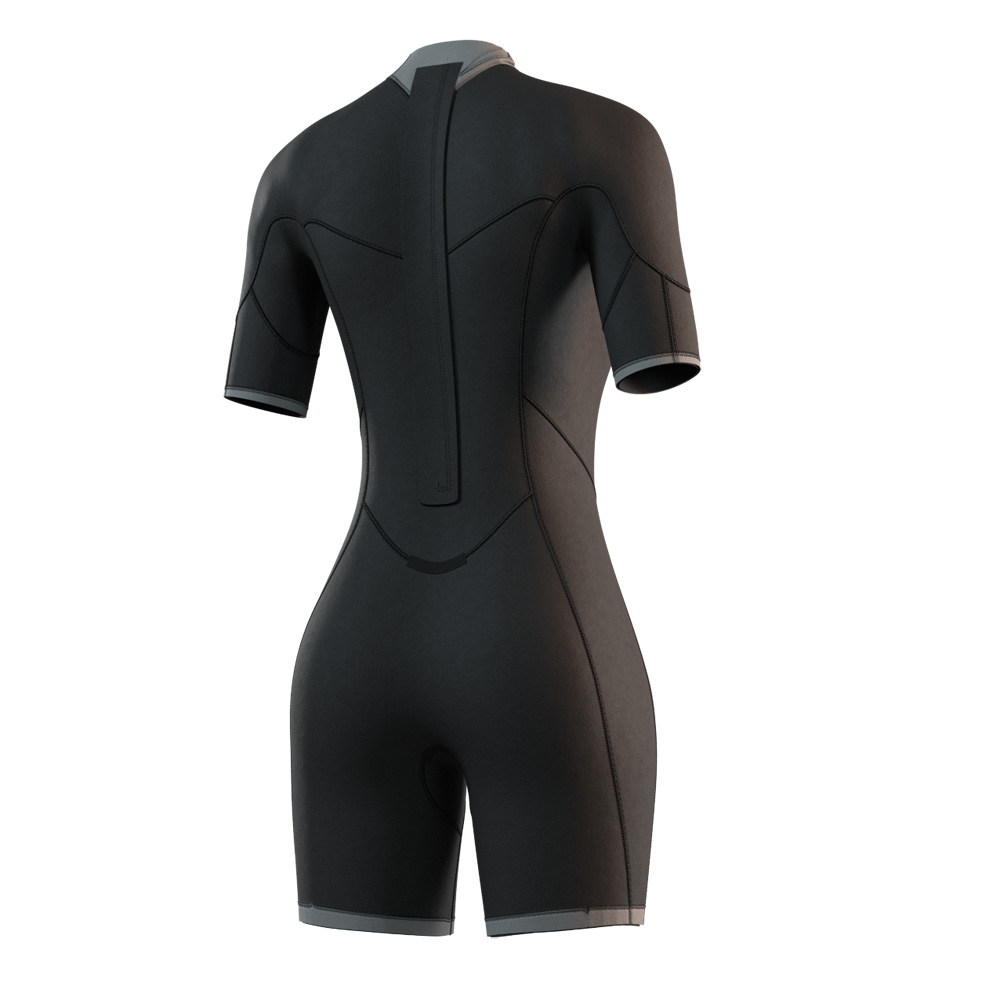 Mystic Brand Shorty 3/2mm combinaison femme violette avec fermeture dorsale 4