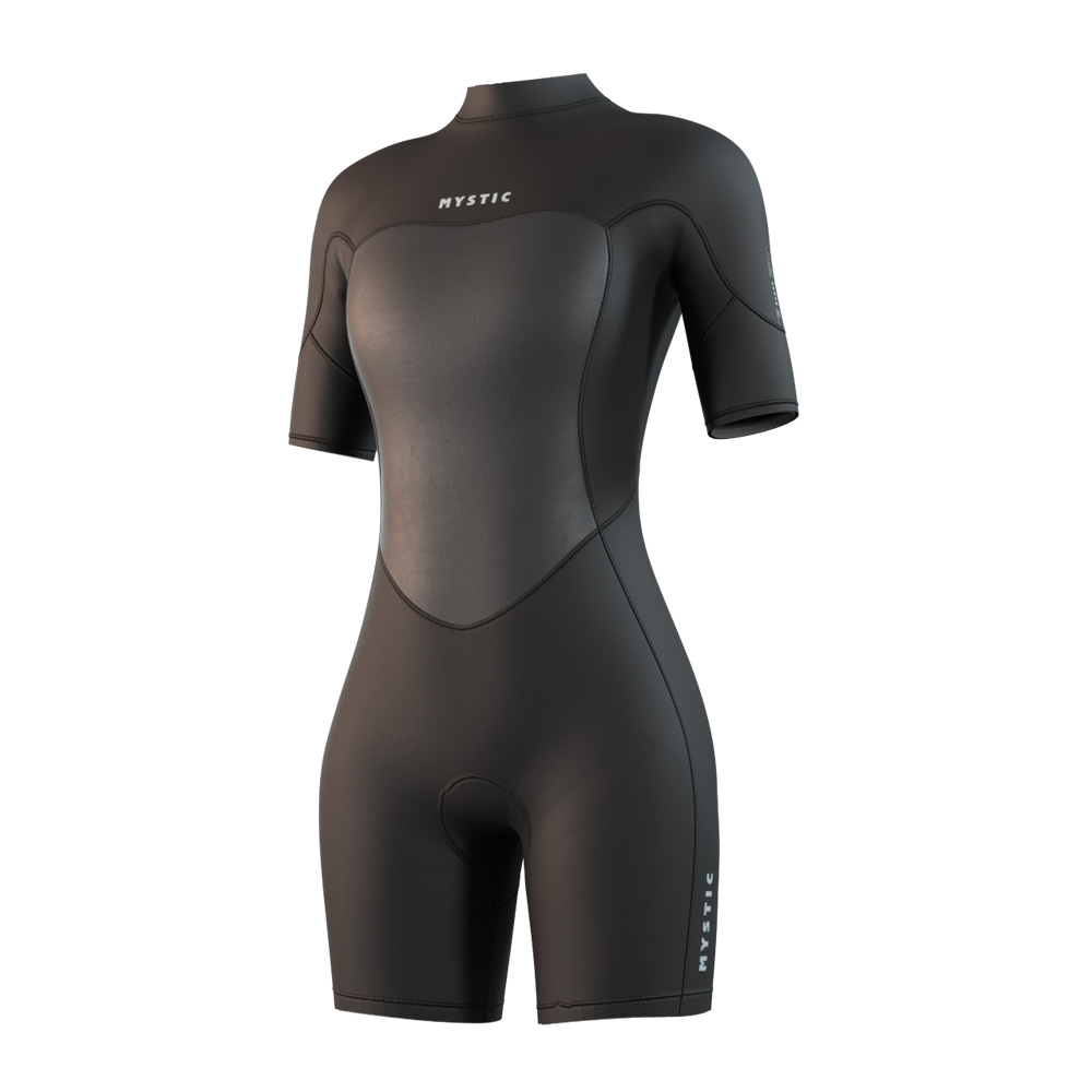 Brand Shorty 3/2mm combinaison femme noire avec fermeture dorsale