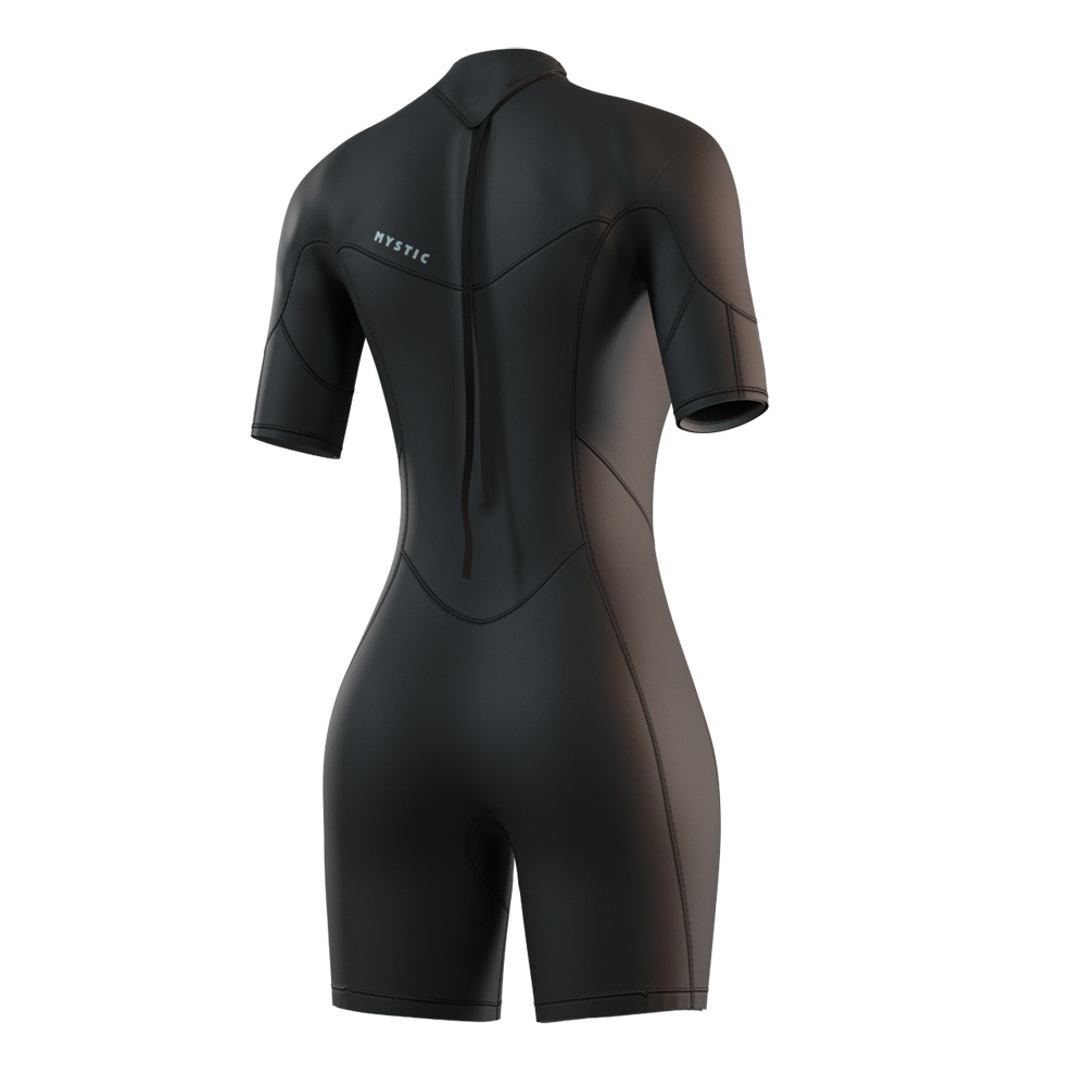 Brand Shorty 3/2mm combinaison femme noire avec fermeture dorsale