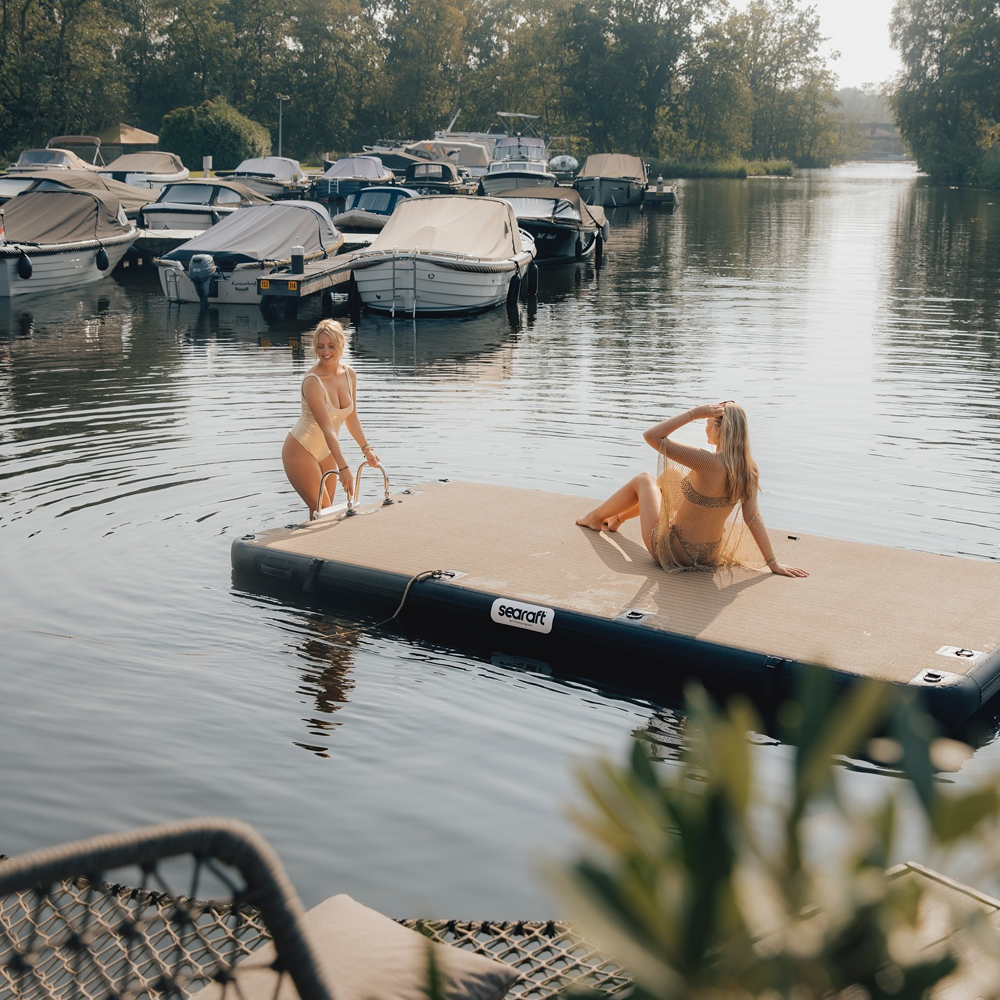 Teak deck noir small plateforme gonflable