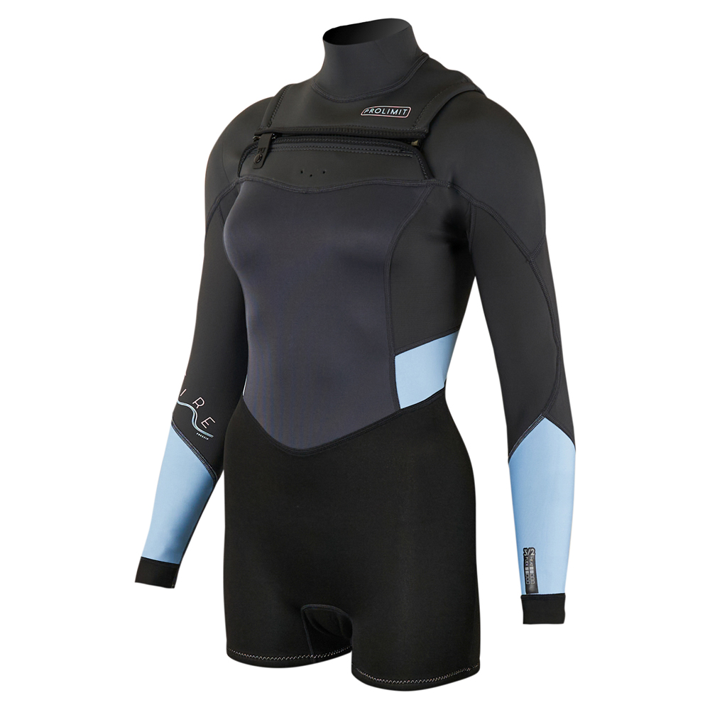 Prolimit Fire longarm shorty Freezip 3/2 mm noir/gris femme foto 1