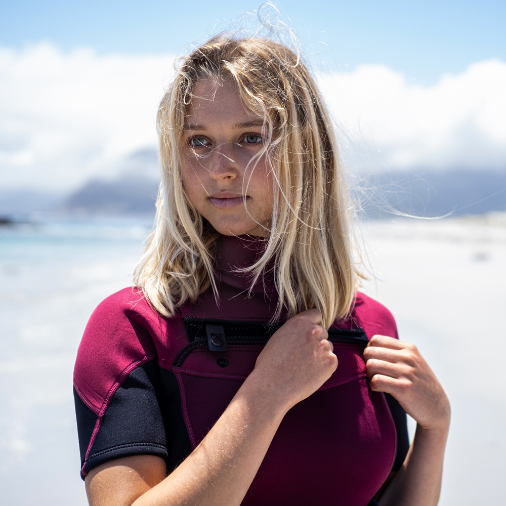 Prolimit Fire shorty Freezip 2/2 mm noir/wine femme 4